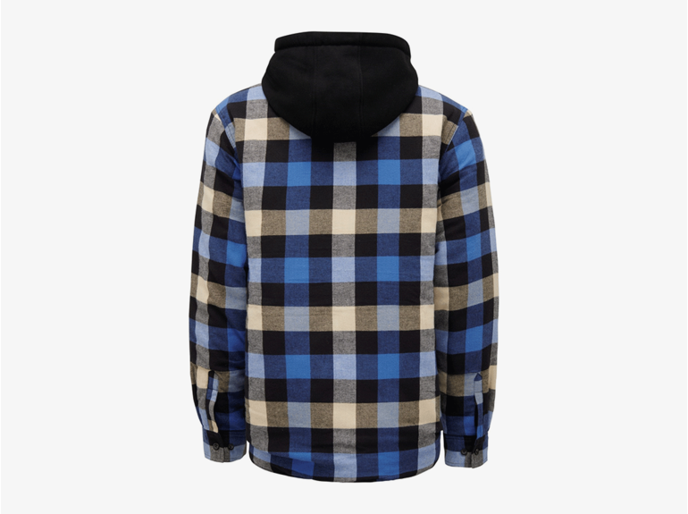 Hard Yakka Hard Yakka Quilted Flannel Shacket Blue