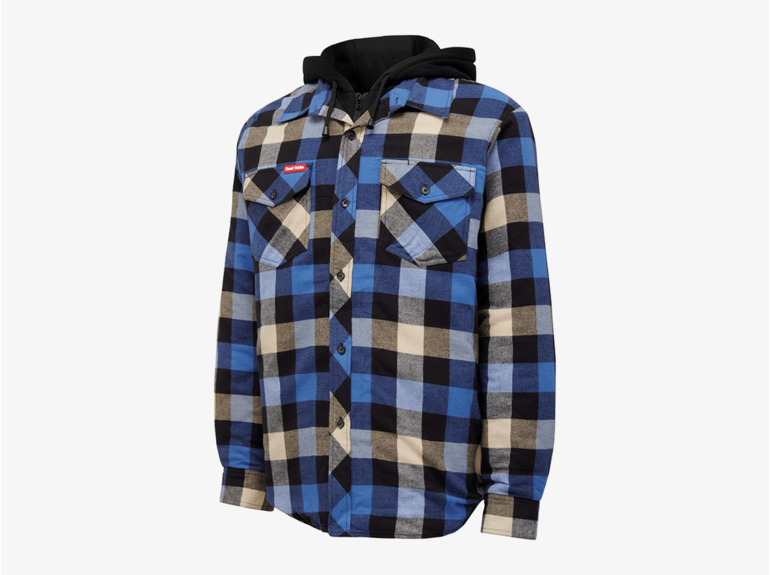 Hard Yakka Hard Yakka Quilted Flannel Shacket Blue