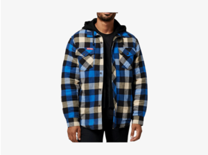 Hard Yakka Hard Yakka Quilted Flannel Shacket Blue