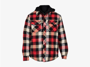 Hard Yakka Hard Yakka Quilted Flannel Shacket Red