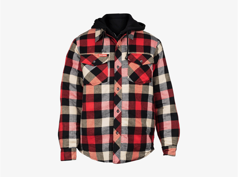 Hard Yakka Hard Yakka Quilted Flannel Shacket Red