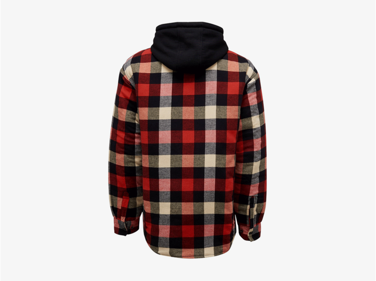 Hard Yakka Hard Yakka Quilted Flannel Shacket Red