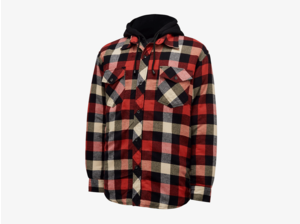 Hard Yakka Hard Yakka Quilted Flannel Shacket Red