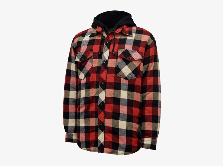 Hard Yakka Hard Yakka Quilted Flannel Shacket Red