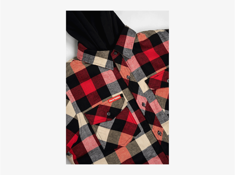 Hard Yakka Hard Yakka Quilted Flannel Shacket Red