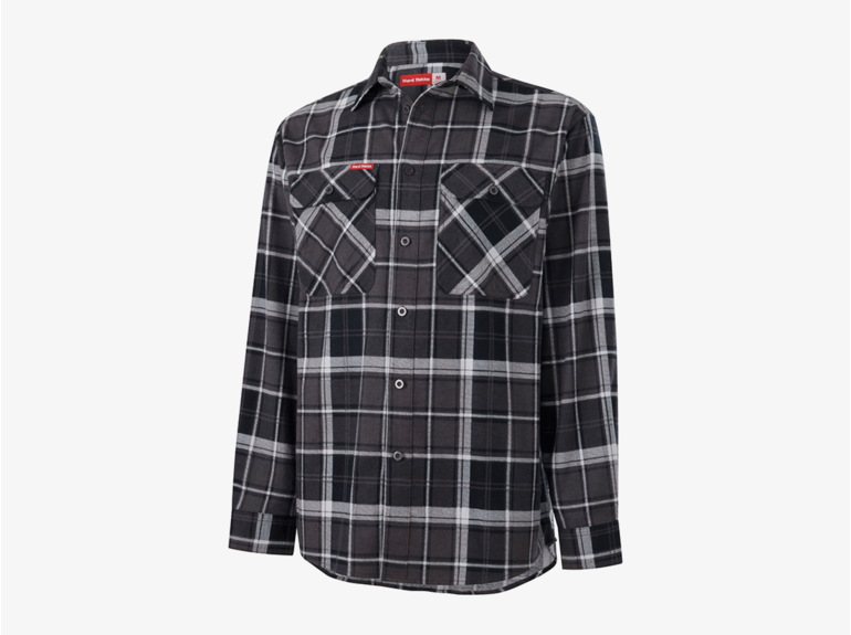 Hard Yakka Hard Yakka Core LS Check Flannel Shirt Charcoal