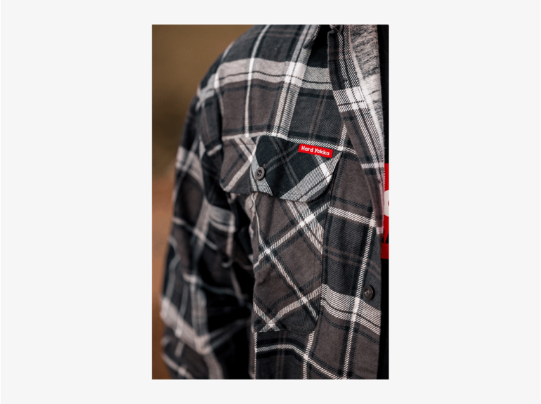 Hard Yakka Hard Yakka Core LS Check Flannel Shirt Charcoal