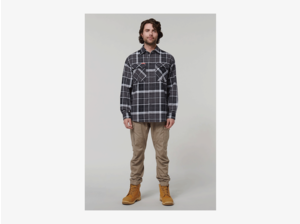 Hard Yakka Hard Yakka Core LS Check Flannel Shirt Charcoal