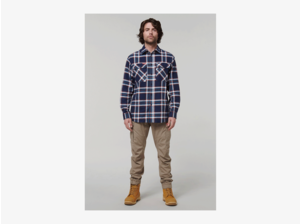 Hard Yakka Hard Yakka Core LS Check Flannel Shirt Navy