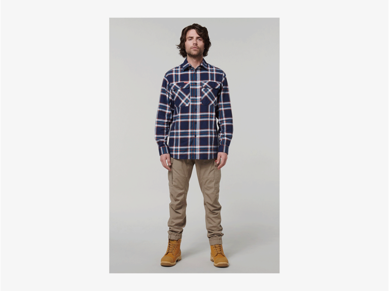 Hard Yakka Hard Yakka Core LS Check Flannel Shirt Navy
