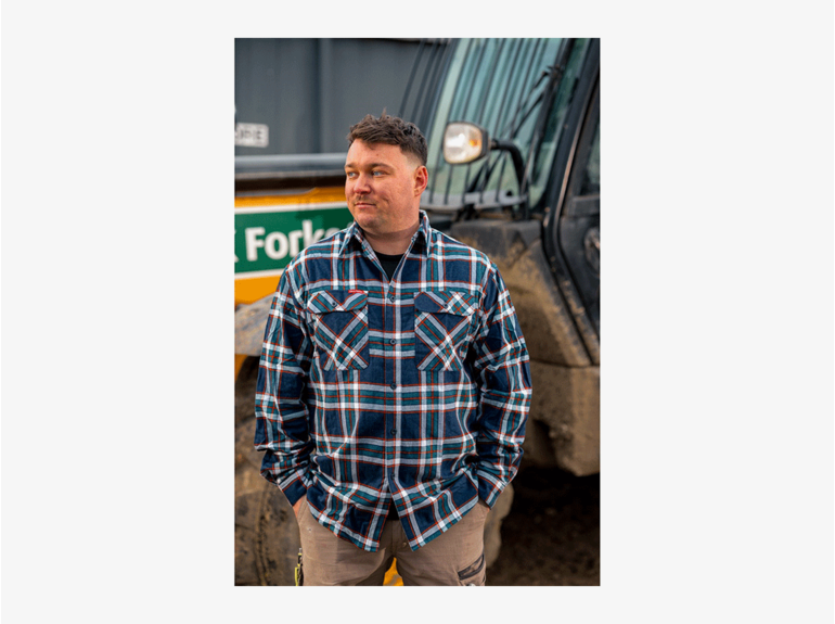Hard Yakka Hard Yakka Core LS Check Flannel Shirt Navy
