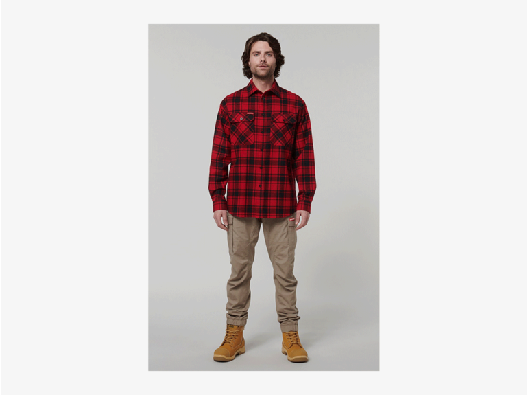 Hard Yakka Hard Yakka Core LS Check Flannel Shirt Red