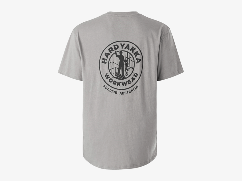 Hard Yakka Hard Yakka Short Sleeve Heritage Icon Tee Grey