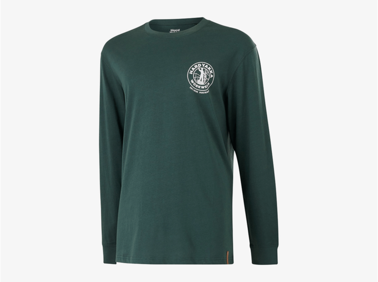 Hard Yakka Hard Yakka Long Sleeve Heritage Icon Tee Gardeners Green