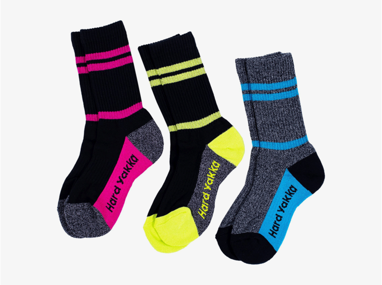 Hard Yakka Hard Yakka Womens Crew 3-Pack Werksok Multi