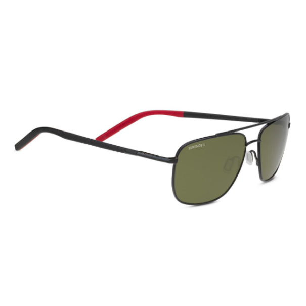 Serengeti Serengeti Zonnebril Tellaro 8818 Shiny Black / Black / Red