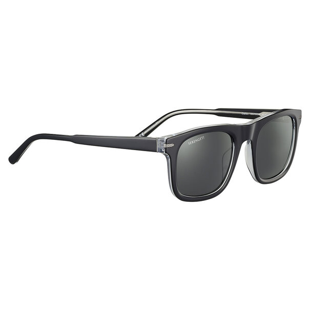 Serengeti Serengeti Zonnebril Charlton SS576003 Shiny Black Transparent Layer
