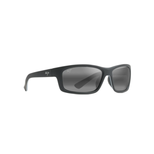 Maui Jim Kanaio Coast 766-02MD Matte Soft Black with White and Blue