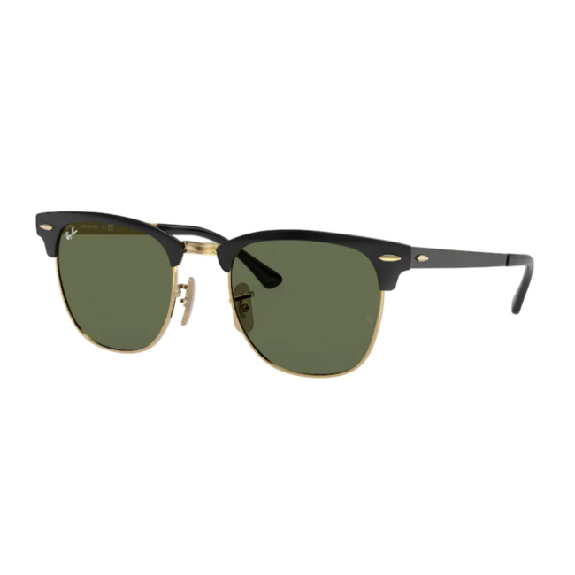 Ray-Ban Ray-Ban Clubmaster Metal RB3716 187 Gold Top On Black