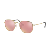Ray-Ban Hexagonal Flat Lenses RB3548N 001/Z2 Gold