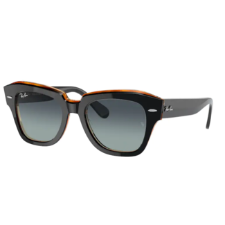 Ray-Ban Ray-Ban State Street RB2186 132241 Black on Transparent Brown