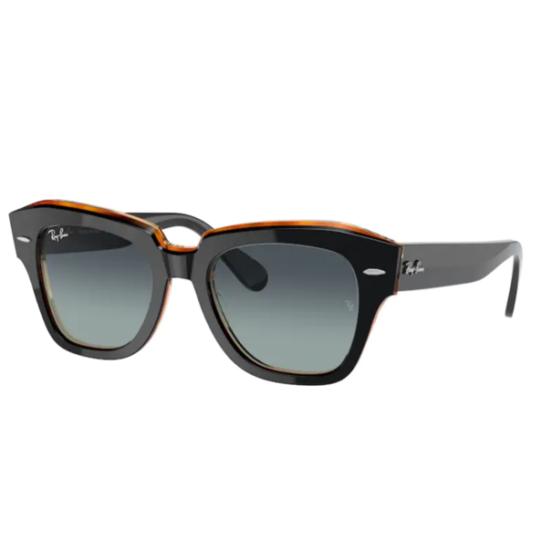 Ray-Ban Ray-Ban State Street RB2186 132241 Black on Transparent Brown
