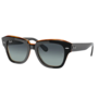 Ray-Ban State Street RB2186 132241 Black on Transparent Brown