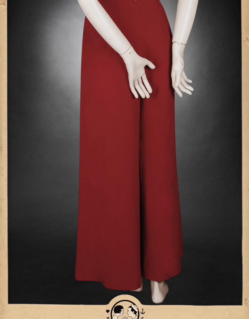 1930 Crepe pant Boardwalk Bonnie red