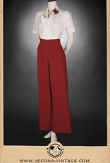 1930 Crepe pant Boardwalk Bonnie red