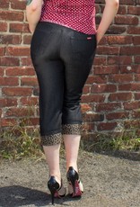 Rumble59 Black Capri jeans Leopatch