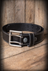 Rumble59 Leather belt with double-buckle