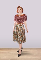 Collectif Key Hole Blouse Brown