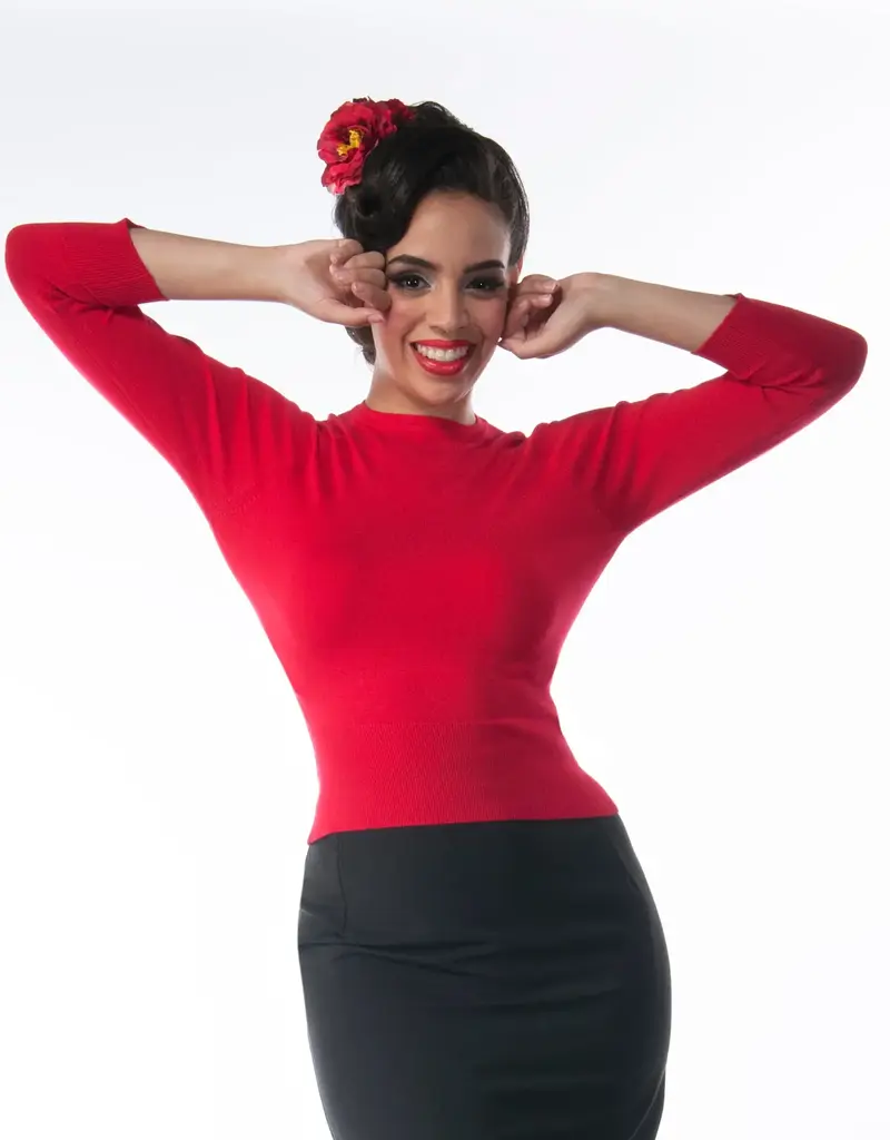 Pretty Retro 1950s Sweater Girl Top