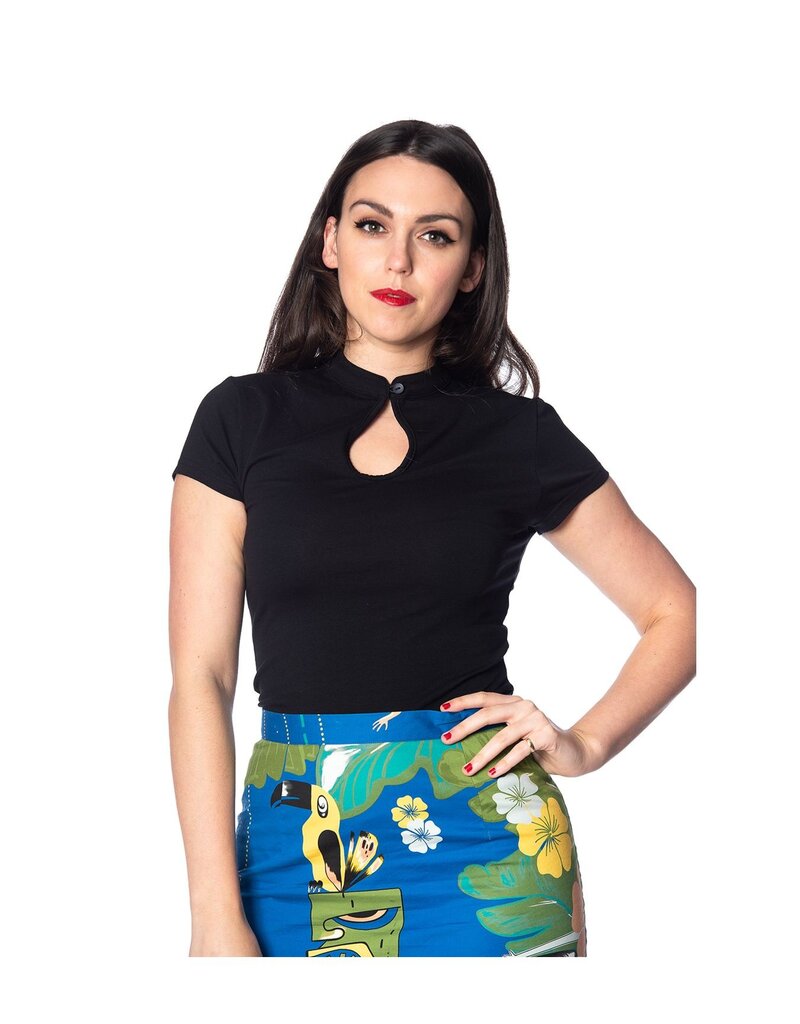 Banned Apparel Mandarin Collar Top