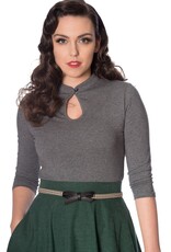 Banned Apparel Peek a boo Mandarin Collar Top