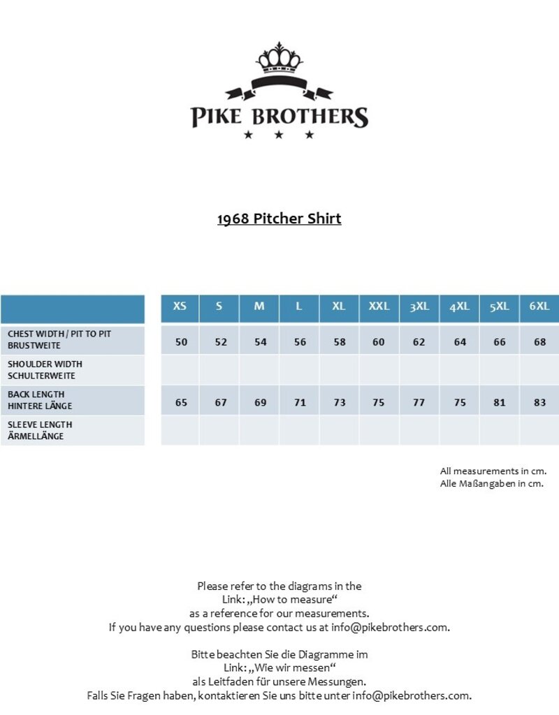 Pike Brothers Superior Garment 1968 Pitcher Shirt