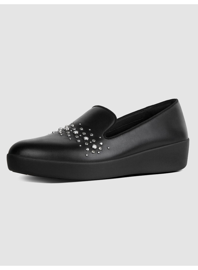 audrey pearl stud loafers