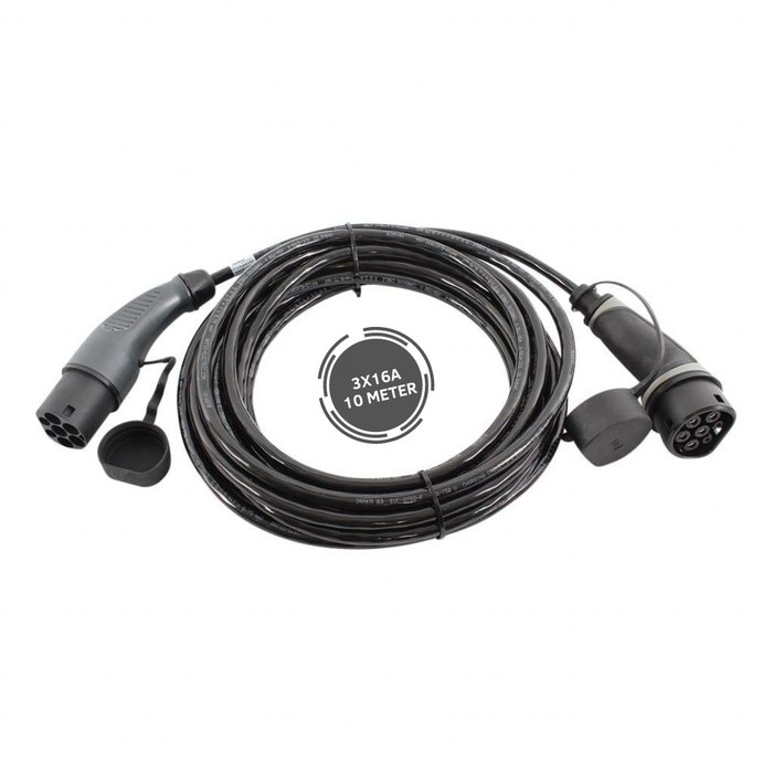 Ratio Electric Ratio Basic Line type 2 naar type 2 - 11 kW - 3 fasen 16A - laadkabel