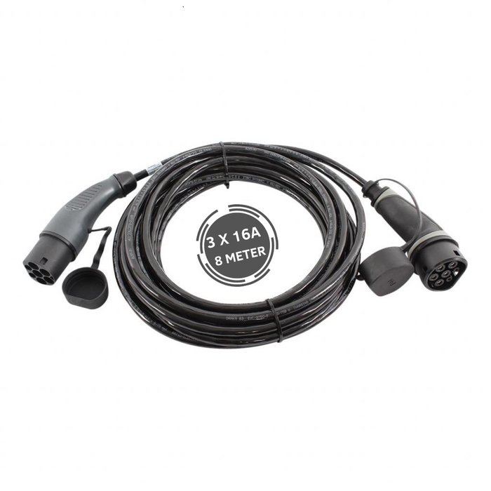 Ratio Electric Ratio Basic Line type 2 naar type 2 - 11 kW - 3 fasen 16A - laadkabel