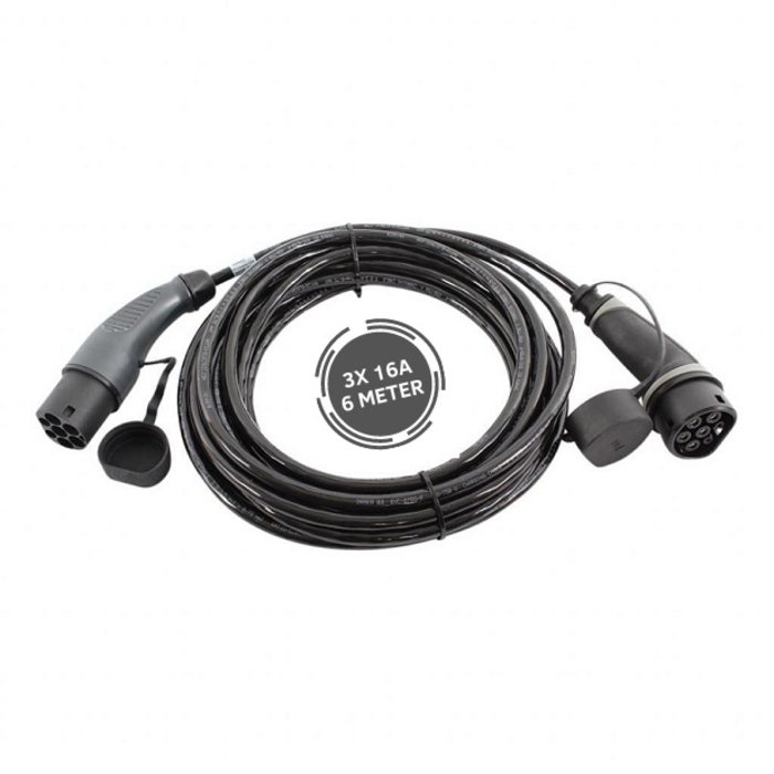 Ratio Electric Ratio Basic Line type 2 naar type 2 - 11 kW - 3 fasen 16A - laadkabel