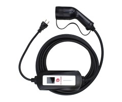 Chargeur portable pour voiture électrique Type 1 vers Type 2 - 10mètres -  10A à 16A - 2,3kw à 3,7kw