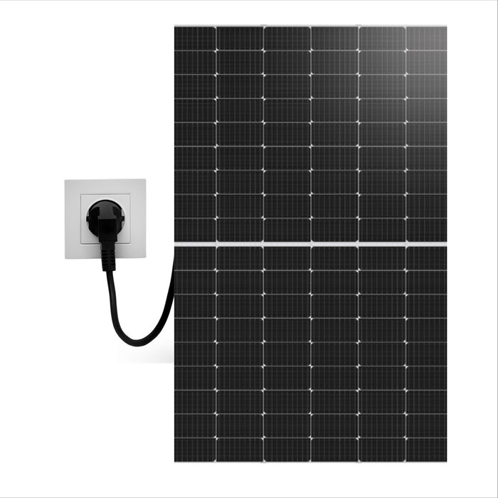LDY 1 Plug and play solar panel - 4W inverter with 500Wh Black PV panel