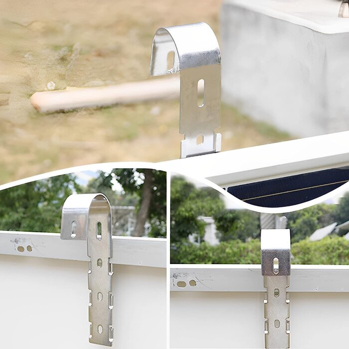 LDY Kit de montage pour balcon en acier inoxydable 2 panneaux solaires