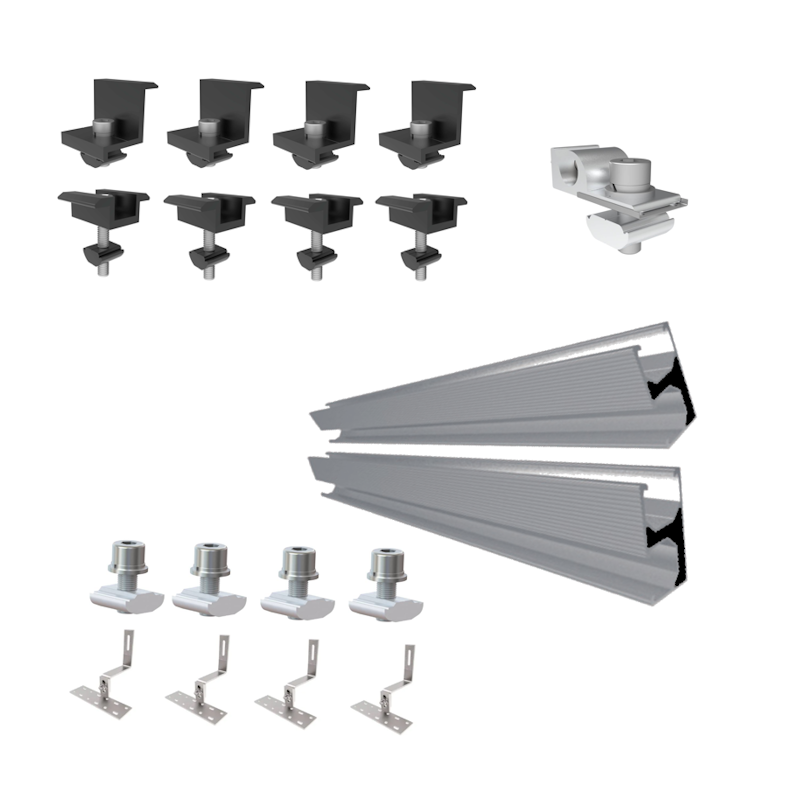 Dachziegel-Befestigungssets Solarmodule Horizontal