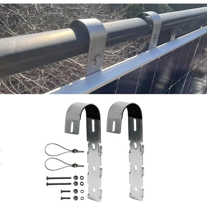 LDY Kit de montage pour balcon en acier inoxydable 1 panneau solaire