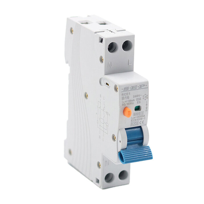 SEP SEP earth leakage circuit breaker 1-pole+zero 16A B-kar 30mA