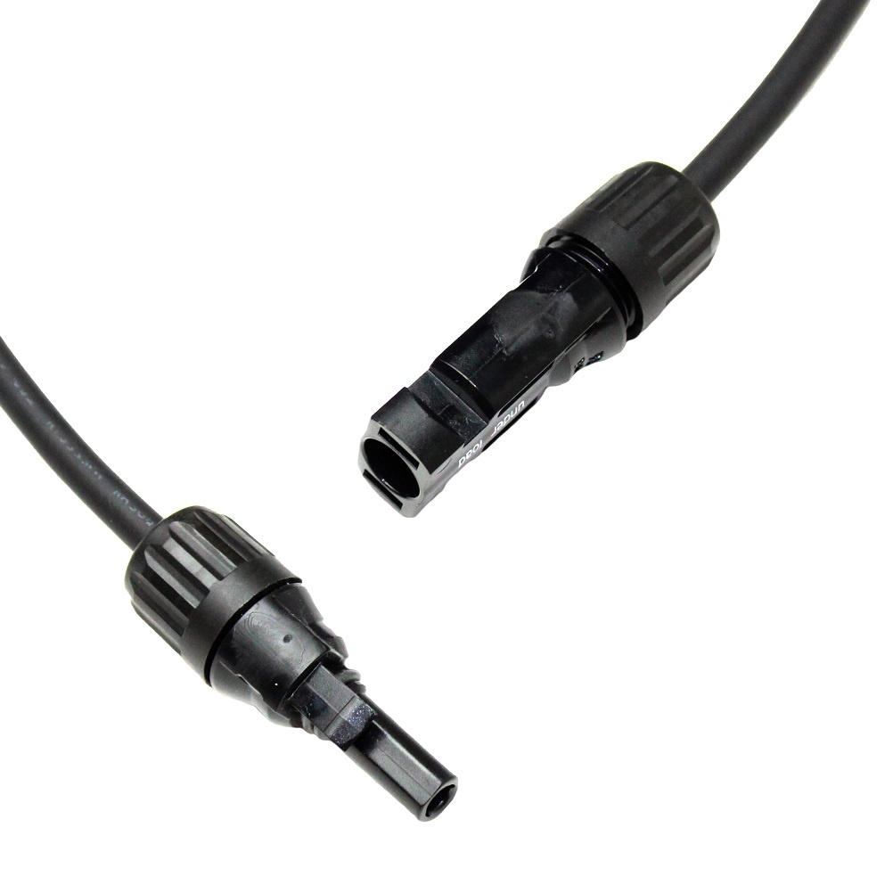 Solar cable 6mm black 2 meter with MC4 plugs - Wallbox Discounter
