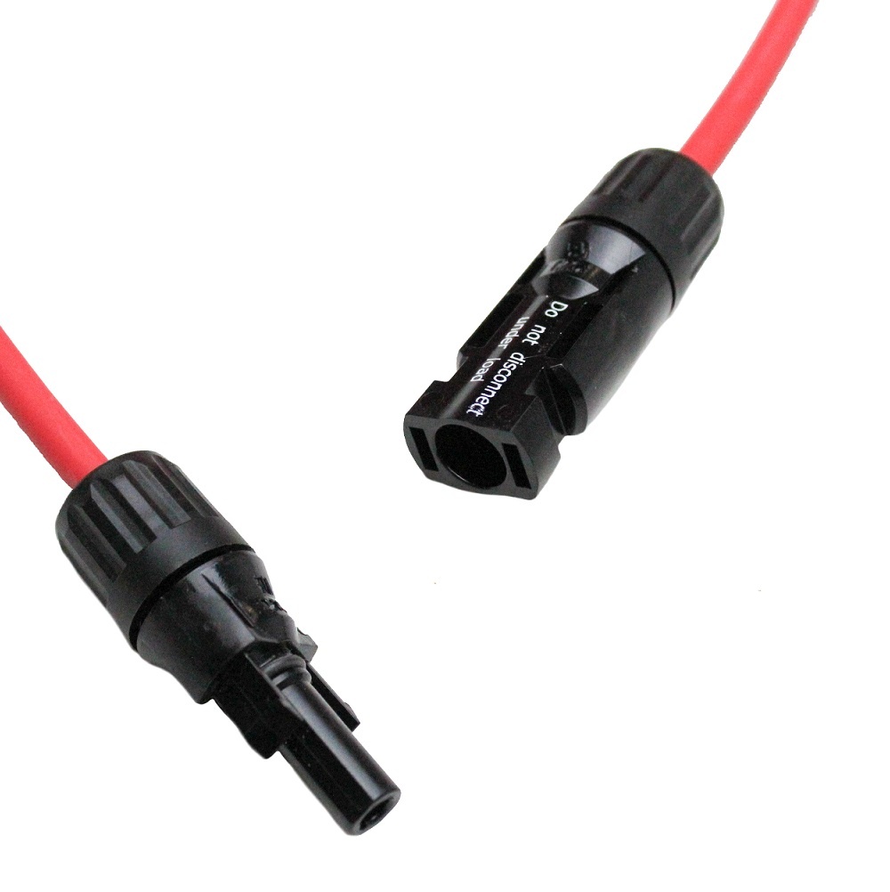 LDY Câble solaire 4mm noir 20 rouge avec fiches MC4
