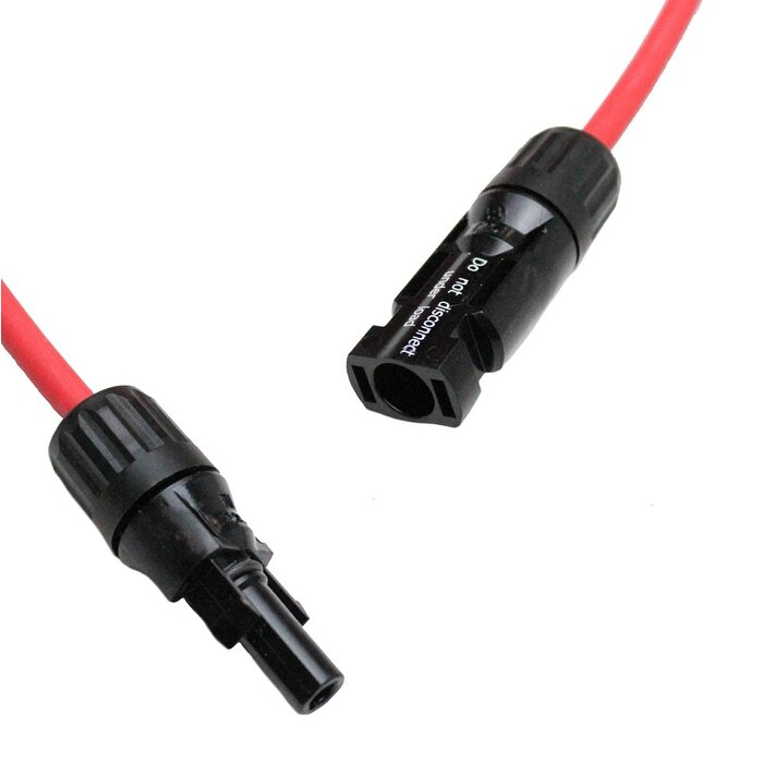 LDY Solar kabel 6mm rood 2 meter met MC4 stekkers
