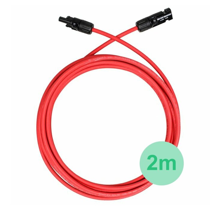LDY Solar kabel 6mm rood 2 meter met MC4 stekkers